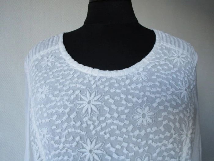 Blouse/tunique broderies fleurs Jac Jac 40 TBE - photo numéro 3