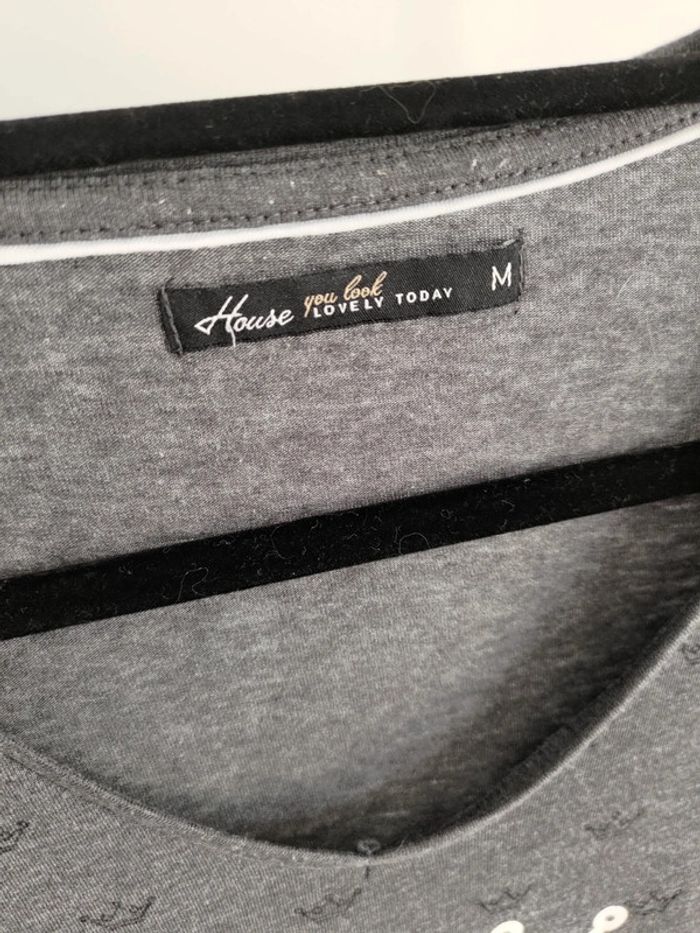 House t-shirt gris M - photo numéro 3