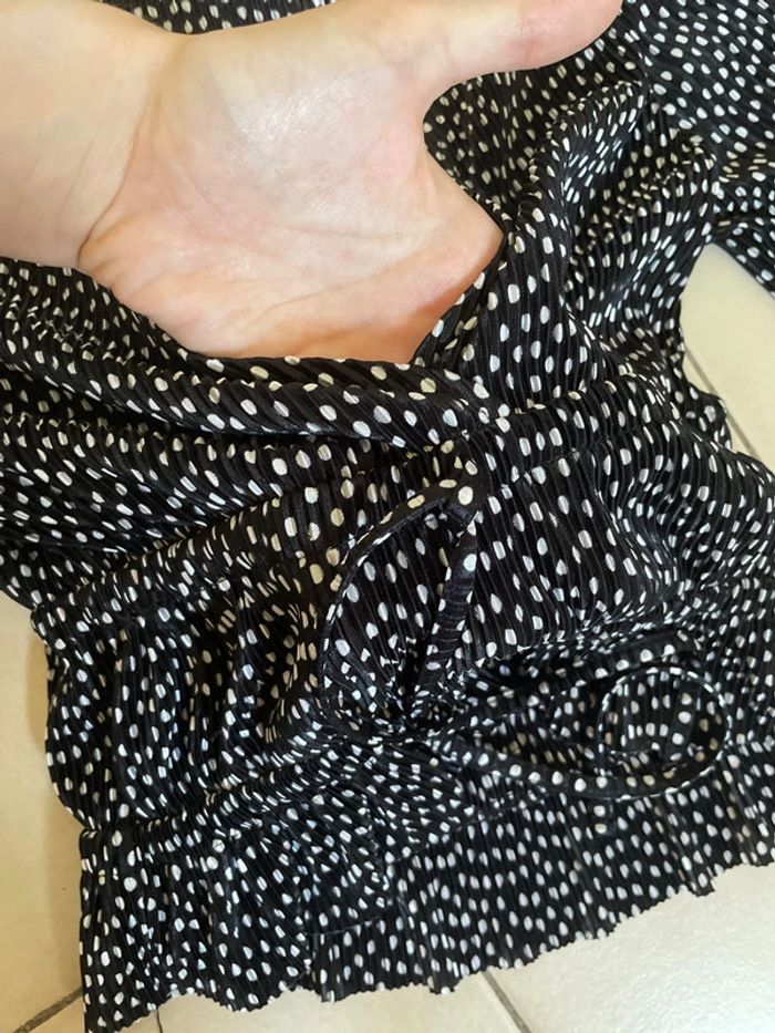 Top cache cœur à pois Zara 36 - photo numéro 3