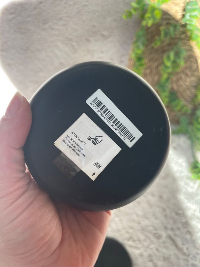 Petite boîte en bois ronde noir mat - H&M home - photo numéro 2