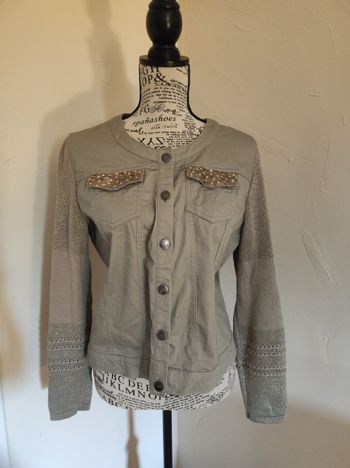 Veste beige à strass Miss Captain taille 42