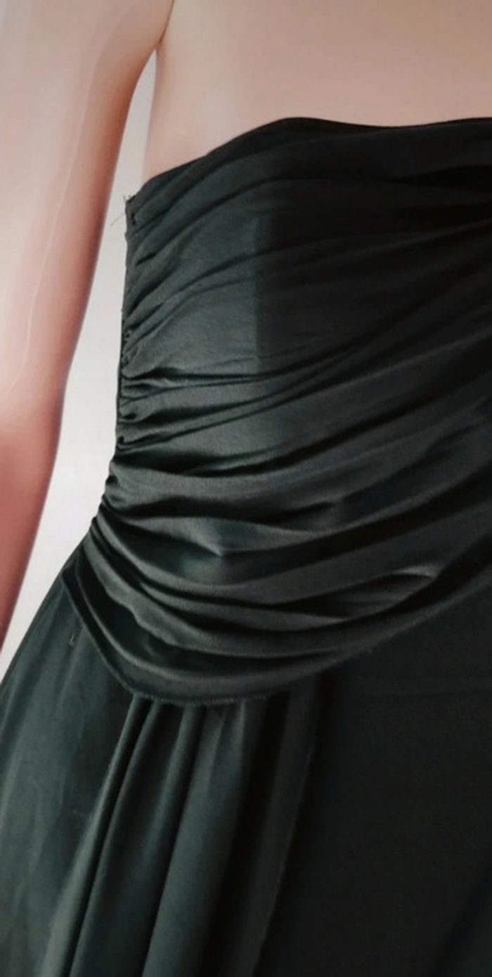 💜 Robe de soirée noir avec fleurs strass M 38 #emyfleury_38femme - photo numéro 2