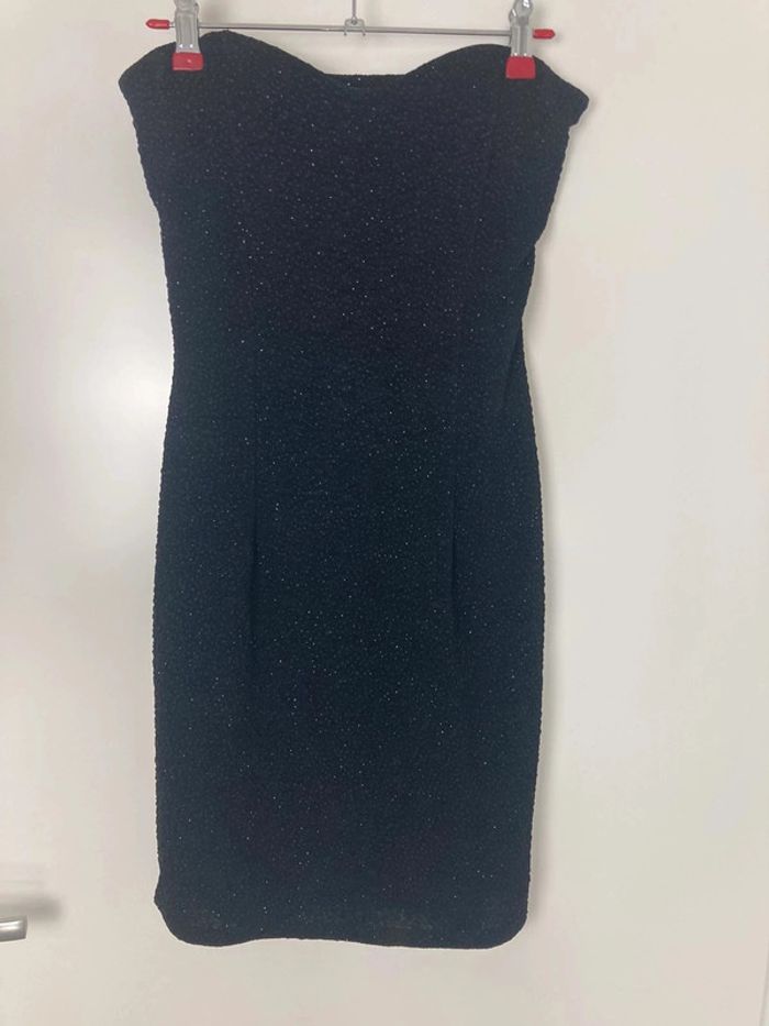 Robe bustier noire à paillettes Morgan taille S - photo numéro 5