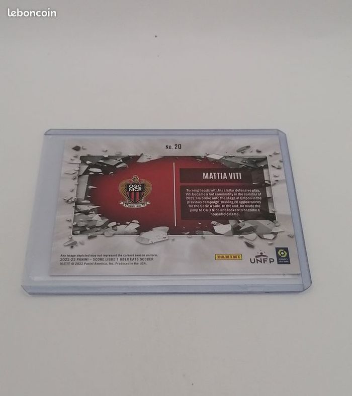 Carte Panini score Ligue 1 2022-23 BREAKTROUGH Mattia Viti n°20. - photo numéro 3