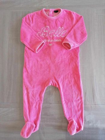 Pyjama rose "Belle comme un cœur" 18 mois