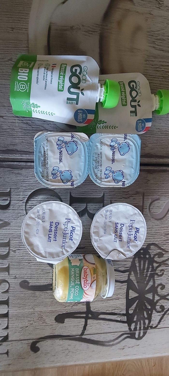 Yaourts bébé sans plv
