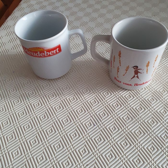 2 tasses à café neuves Vintage Heudebert collection