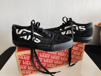 Vans 38 noir Nubuck suede daim et toile Old skool unisex baskets basses