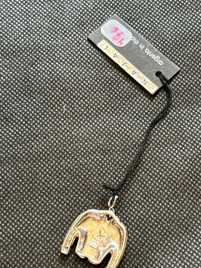 Joli pendentif «veste de tailleur » en argent massif et émail neuf avec étiquette - photo numéro 4