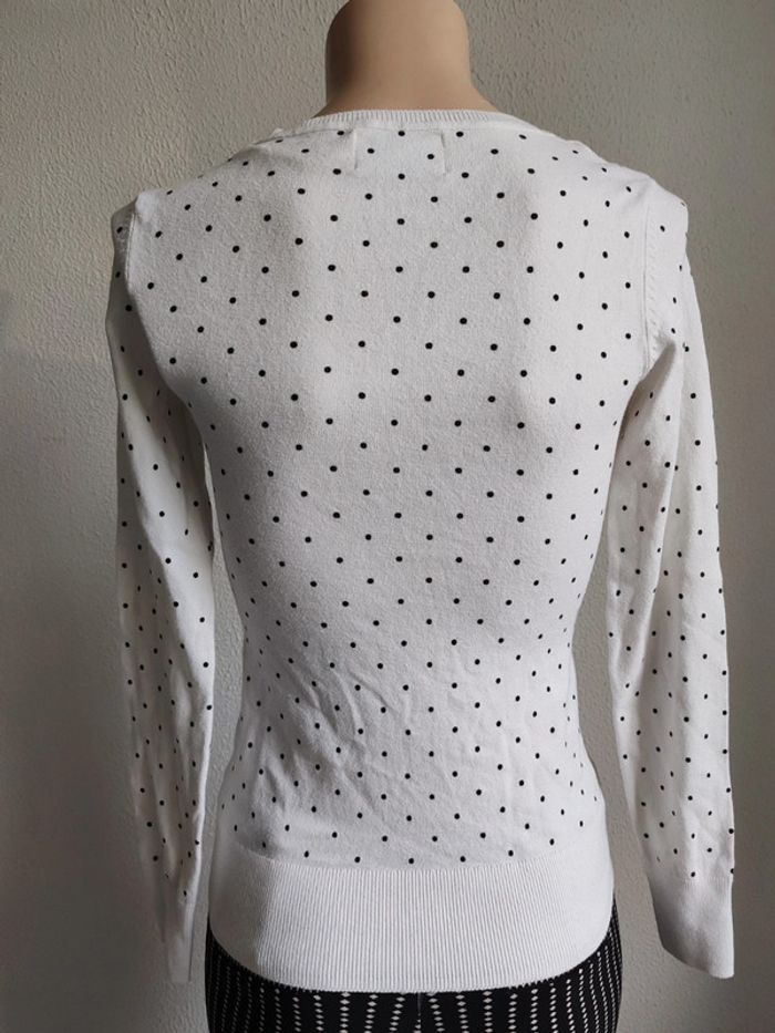 Gilet à pois blanc et noir - photo numéro 2