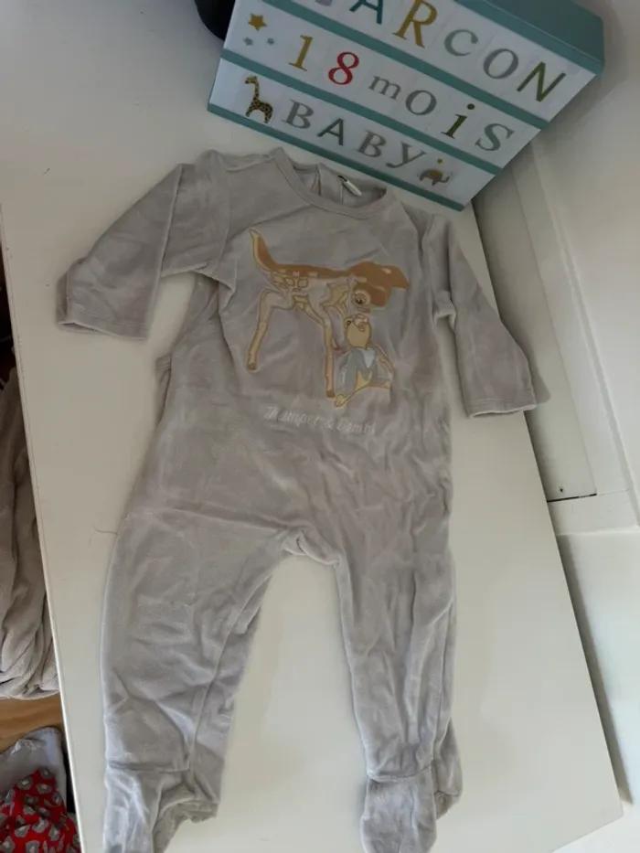 Pyjama velours Bambi 18 mois