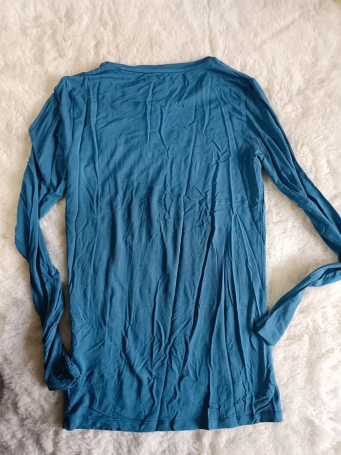 Teeshirt manche longue bleu Majestic Filatures - photo numéro 5