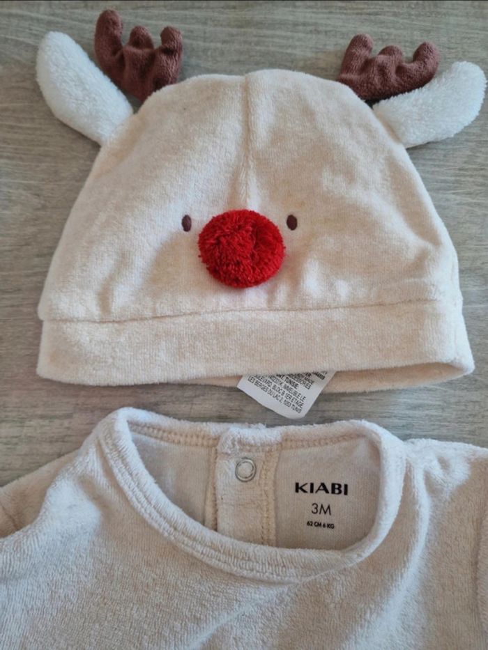 Magnifique pyjama renne + bonnet - photo numéro 3
