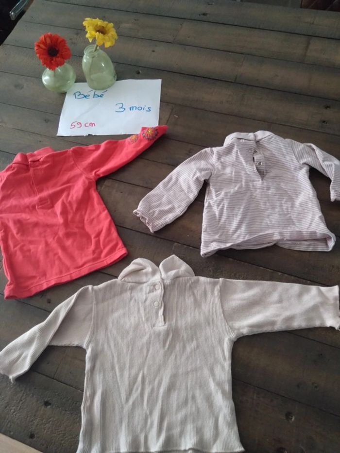 Lot de 3 t-shirts manches longues col montant - photo numéro 8