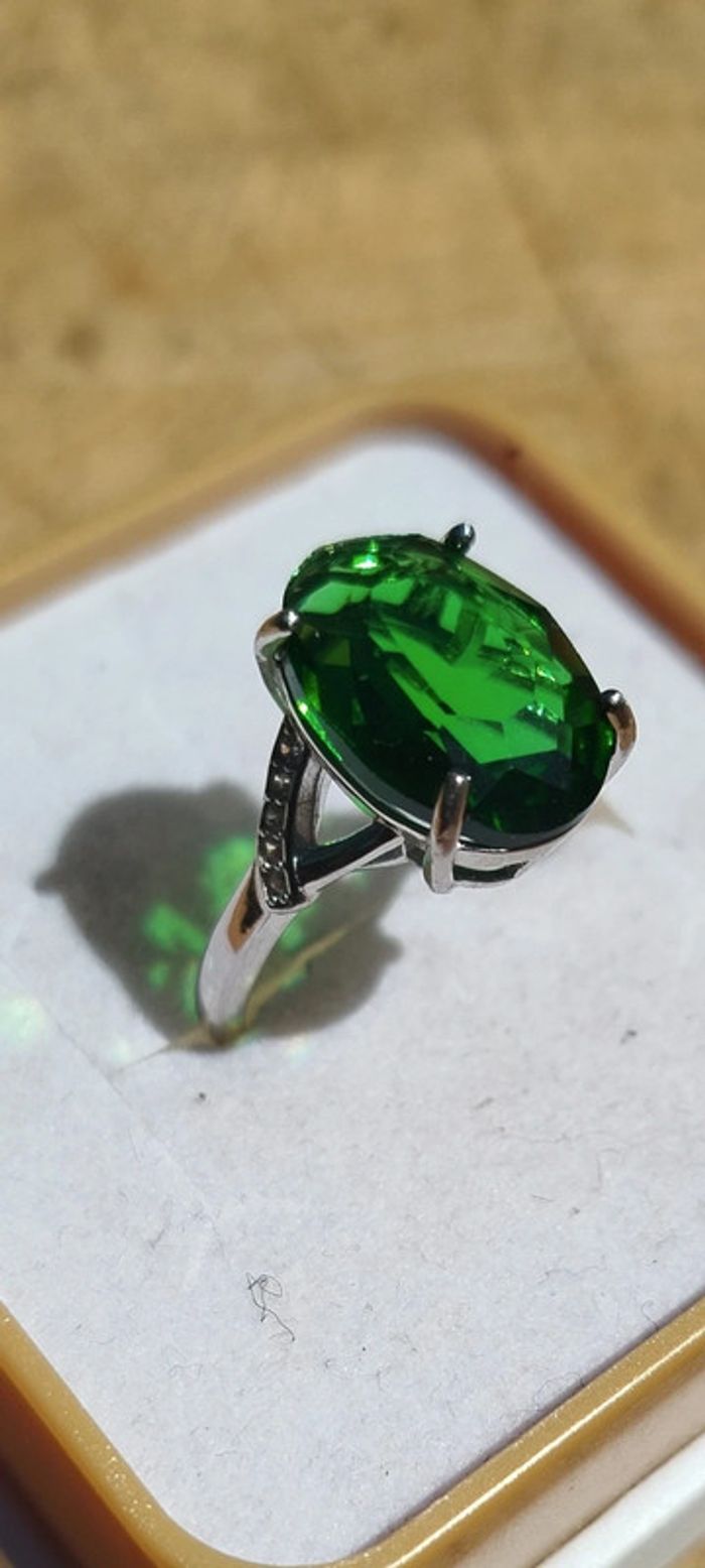 Bague Amour Éternel💫 L’Éclat de l’Émeraude sur Argent Pur - photo numéro 6