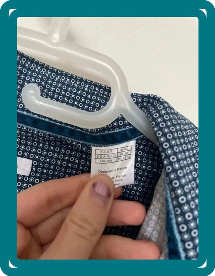 Chemise à motifs bleu - photo numéro 3