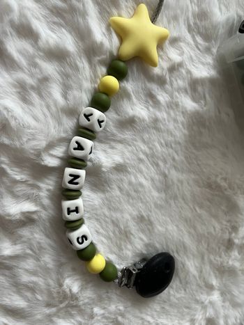 Attache tétine silicone personnalisé