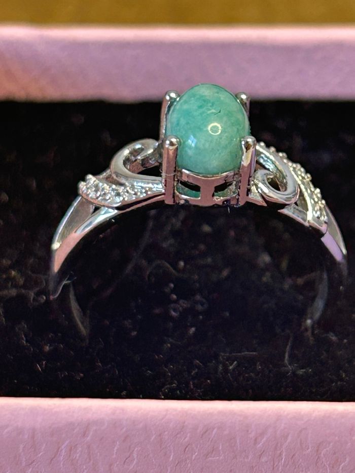 Bague réglable en laiton et en amazonite – Harmonie & Confiance - photo numéro 7