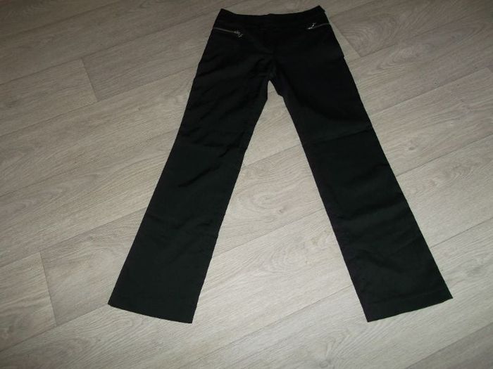 Pantalon CLAUDE ZANA noir chic soirée satiné taille 36 TBE