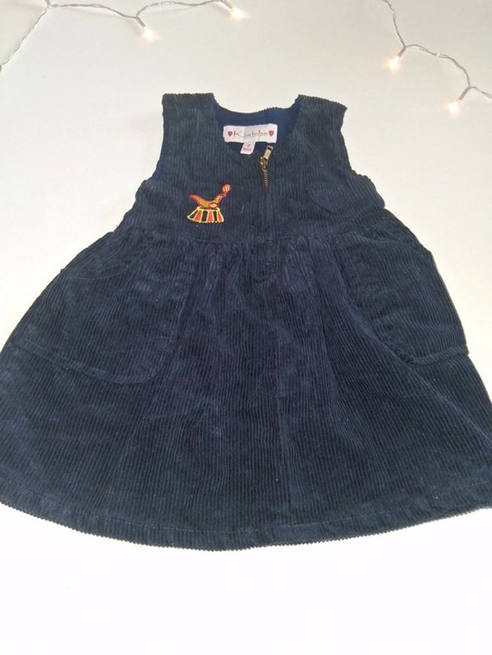 Robe en velours bleu marine Kimbaloo - photo numéro 3