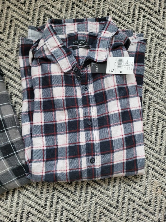 Lot 2 chemises à carreaux taille XL neuves - photo numéro 3