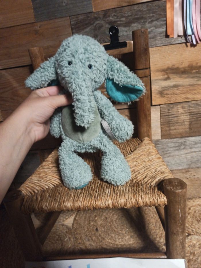 Peluche éléphant les baba Bou Moulin roty tbe - photo numéro 4