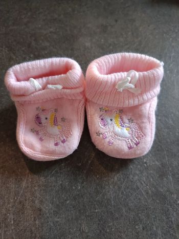 Chaussons roses licorne