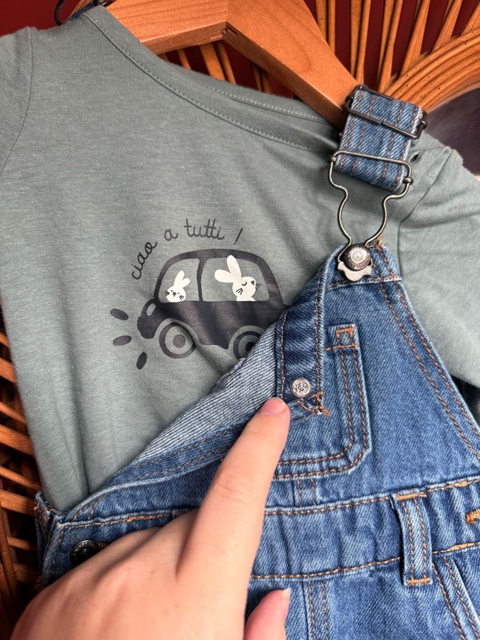 Salopette et tee shirt Kiabi 3 mois - photo numéro 6