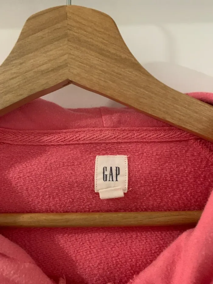 Sweat veste à capuche GAP rose - photo numéro 3