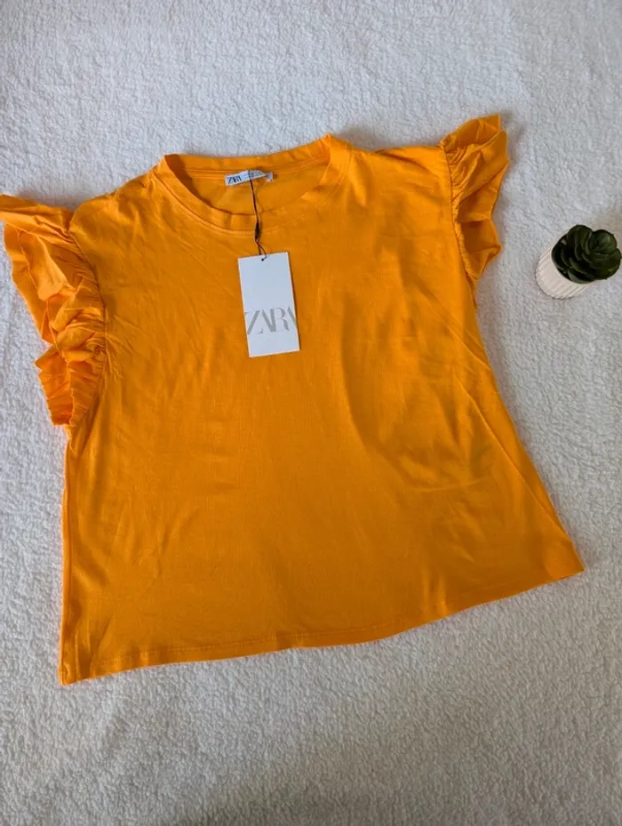 🧡 T-shirt manches courtes Zara - M - photo numéro 3