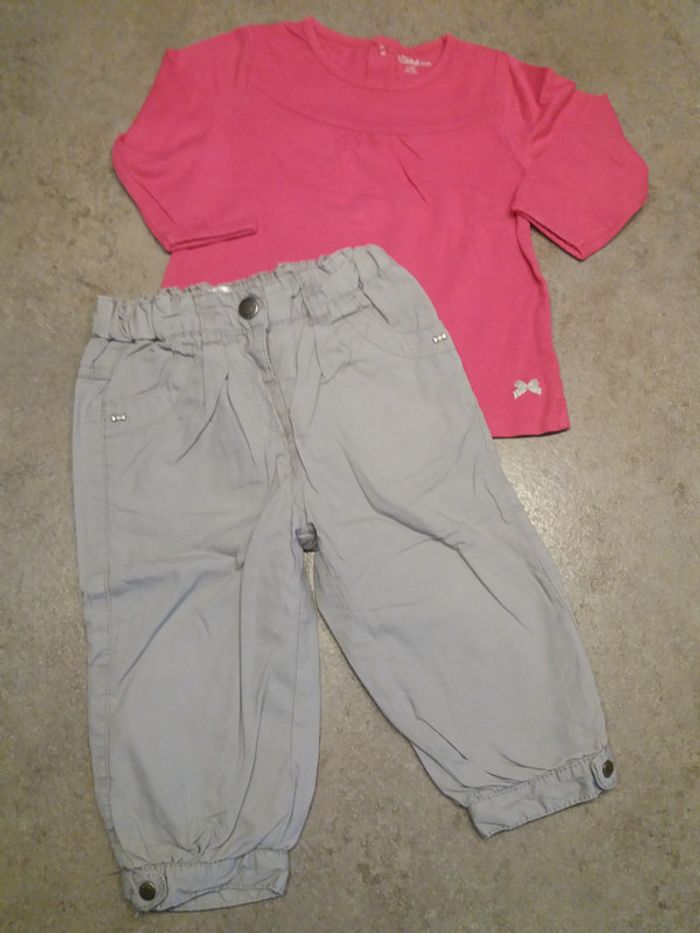 Ensemble pantalon + Tee shirt 12 mois