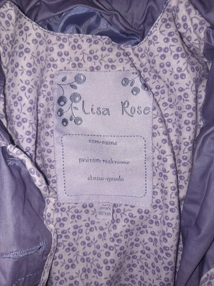 Veste de pluie avec capuche lisa rose 4 ans - photo numéro 2