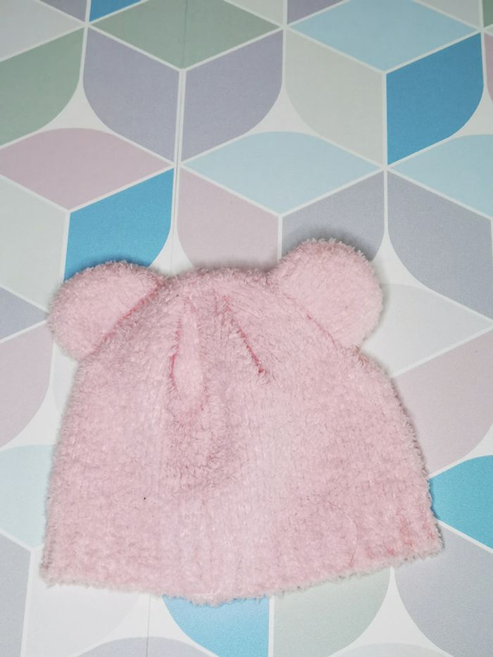 D3122 - bonnet fille 0/6 mois - photo numéro 2