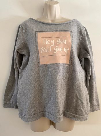 Sweat-shirt gris rose taille 38,