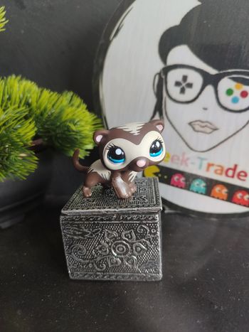 lps00857 My Littlest Petshop Pet Shop LPS Hasbro Authentic Ferret Furet 1054