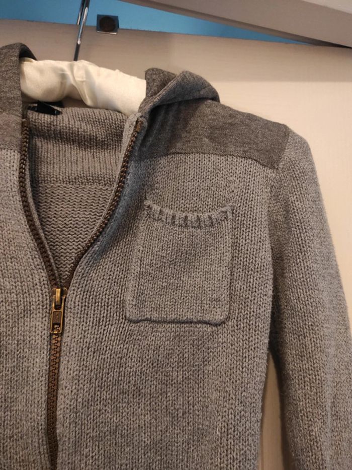 Gilet à capuche gris - photo numéro 3
