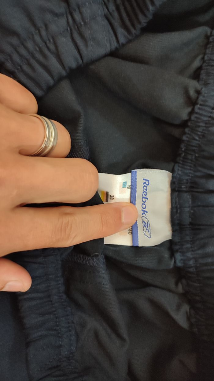 Vêtement Homme pantalon pantacourt Reebok bleu marine taille M #Retrostreet - photo numéro 4