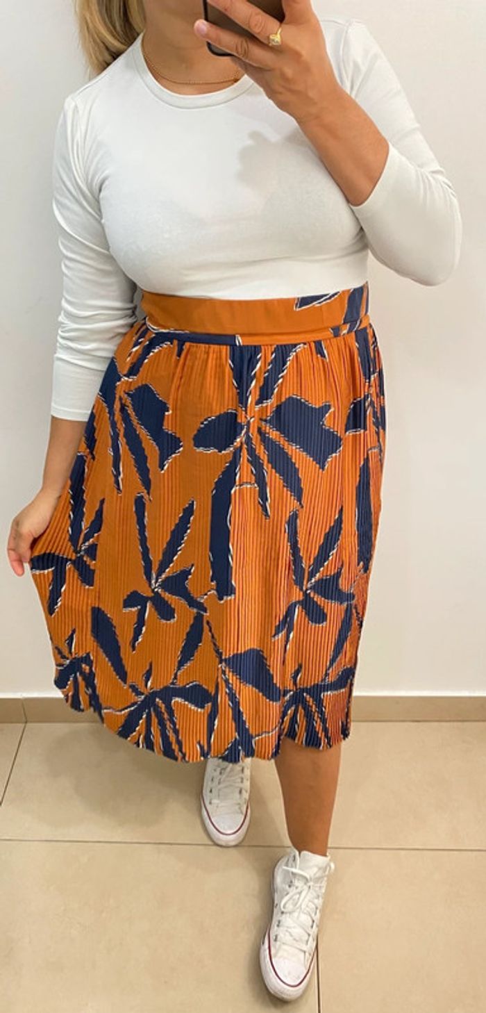 Jupe Midi Plissée Ba&sh Modèle Kiko Taille 40 - photo numéro 6