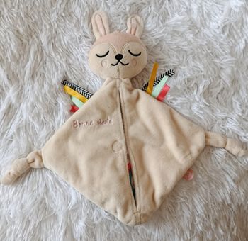 Doudou lapin  livre beige  -Bonne sieste -Auzou