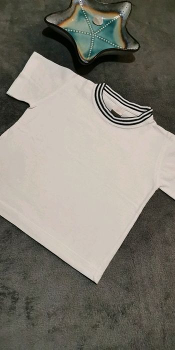 T-shirt blanc col marin