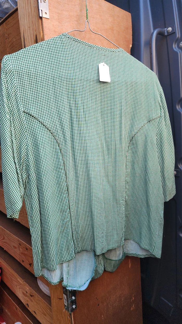 Superbe blouse vichy brodée autrichienne vintage - photo numéro 7