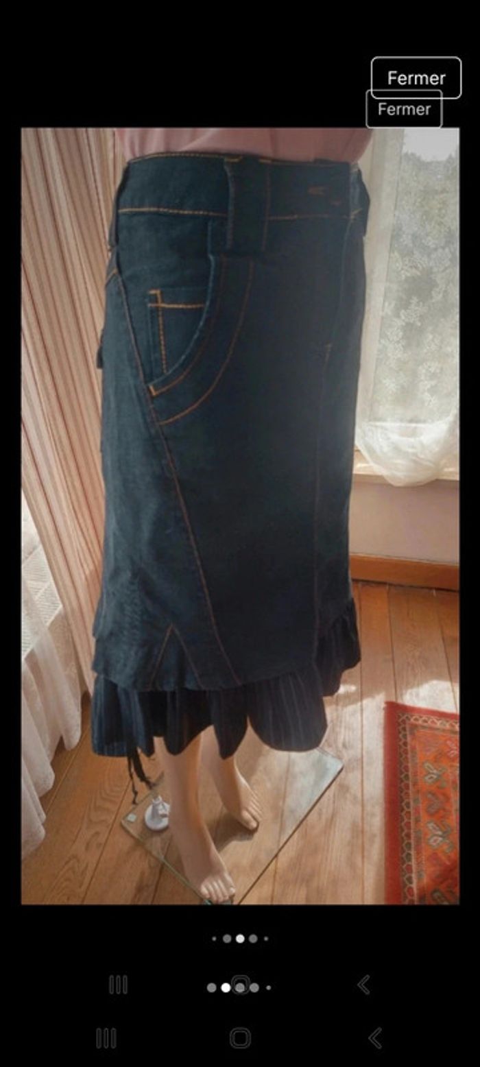 Magnifique Jupe en jeans Geisha taille M - photo numéro 3