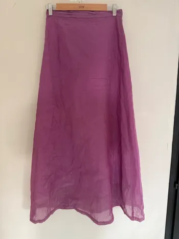 Jupe longue violet métalisé