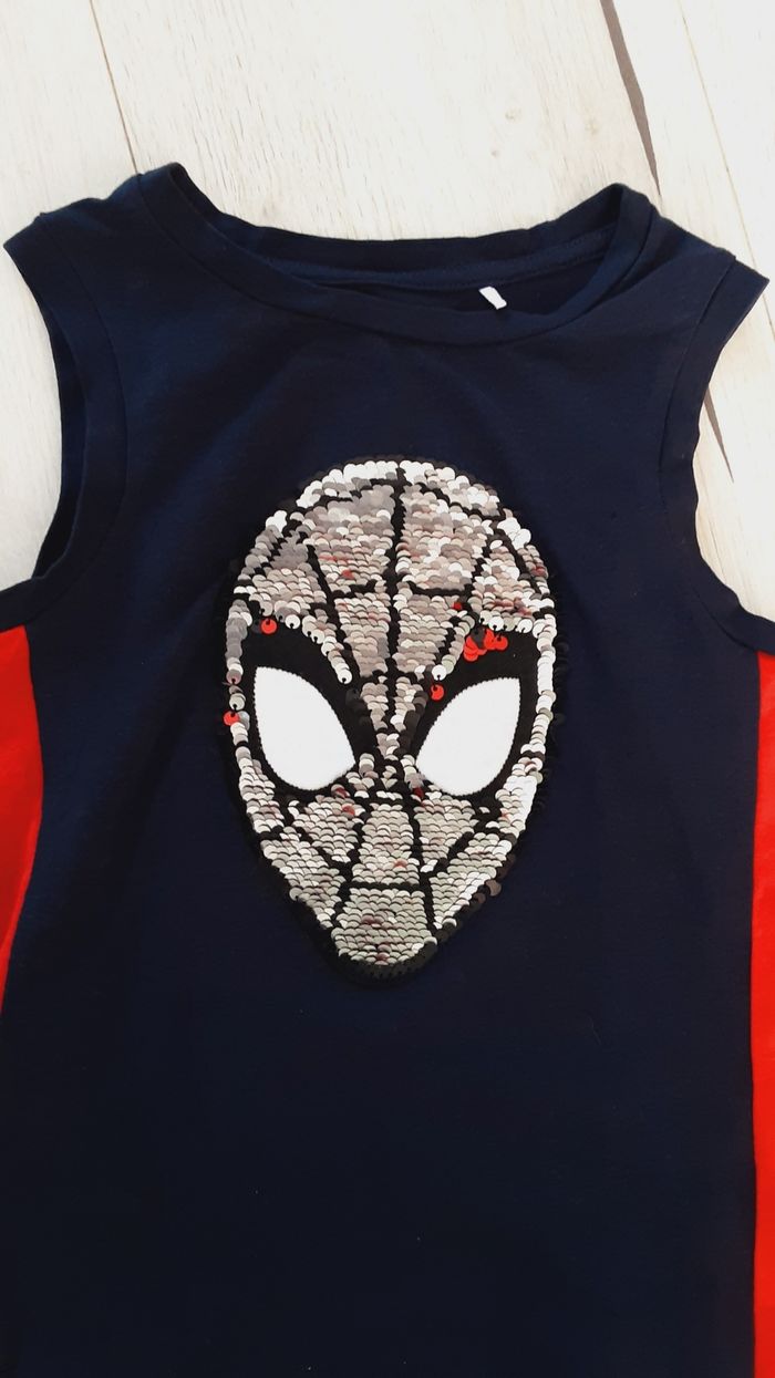 Vêtement garçon tee-shirt débardeur Marvel Orchestra Spiderman 5 ans - photo numéro 3