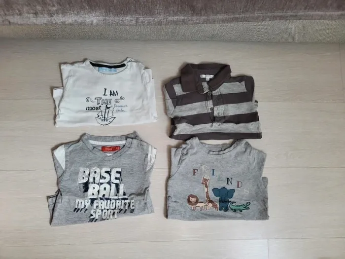 Lot tee shirt manches longues 18 mois