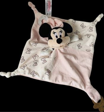 ❤️B4373 Doudou Plat Mouchoir Minnie Mouse Disney Primark Rose Beige
