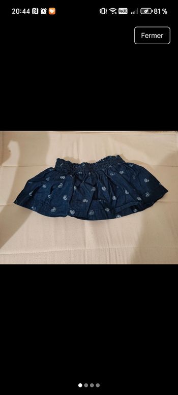 Jupe jean bébé fille