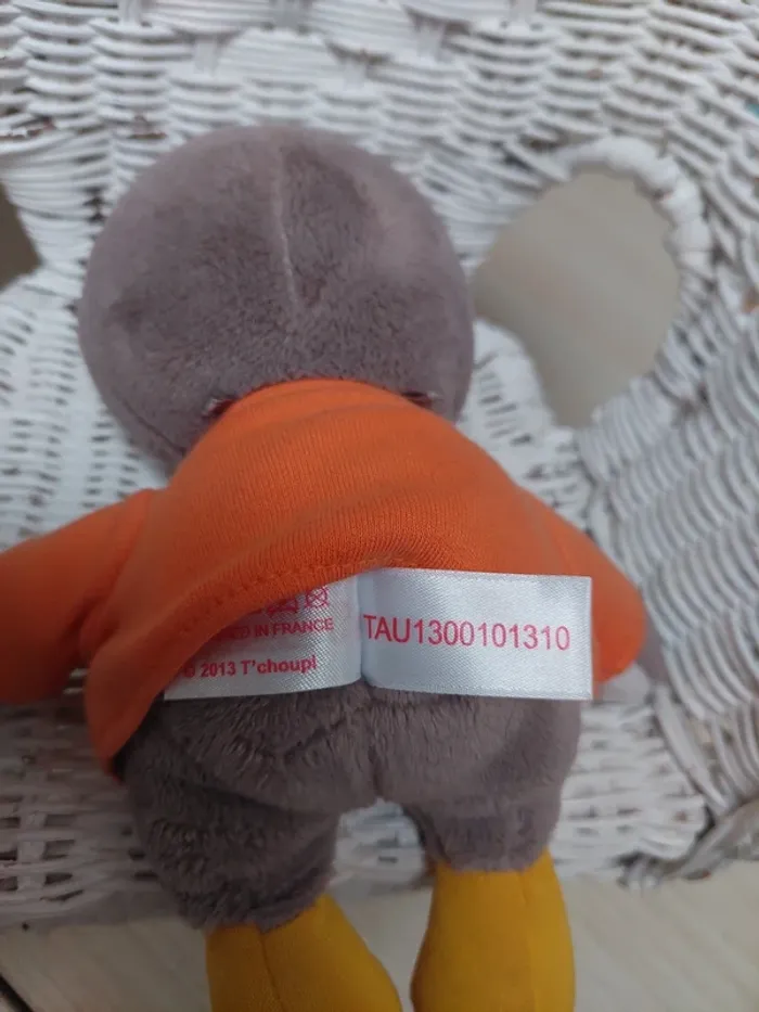 Tchoupi - peluche t-shirt orange - photo numéro 4