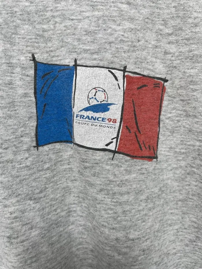 T-shirt vintage football France 98 Coupe du Monde 1998 taille XL fabriqué en Europe 🇪🇺 - photo numéro 3