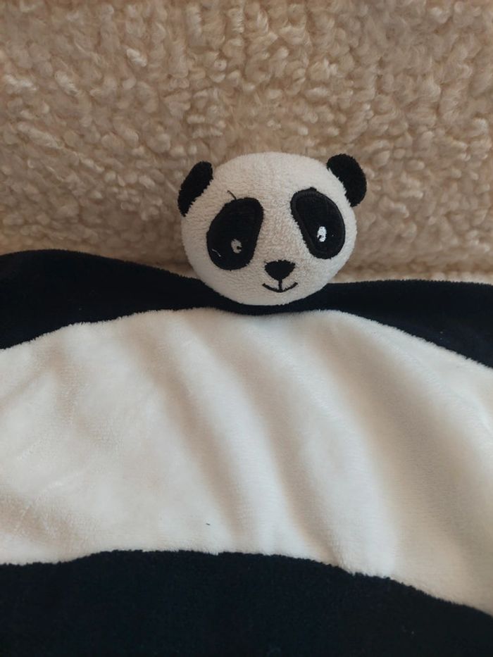 Jojo maman bébé - doudou panda noir et blanc - photo numéro 2